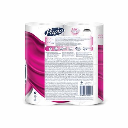 Бумага туалетная  Papia 16,5м, 3 слоя, 4 рул, 100% целлюлоза