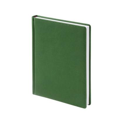 Ежедневник датир. A5 146*206 мм, 336 стр., лин. "Velvet" тверд. обл. кожзам., зеленый 2026