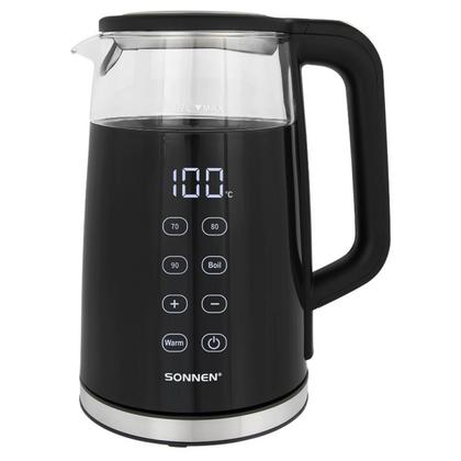 Электрочайник Sonnen KT-8717 пластик черный/стекло