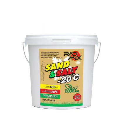 Противогололёдный материал ПГМ РАДМИКС Пескосоль ведро 15кг