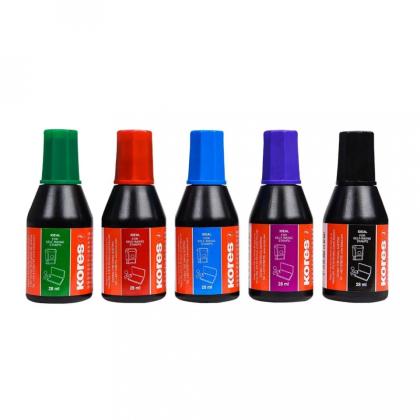 Краска штемпельная 28 мл "Kores" красный