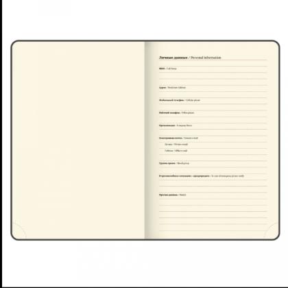 Ежедневник датир. А5 213*138 мм, 336 стр., лин. "Accent" тверд. обл. кожзам, зеленый 2026