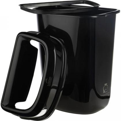 Корзина Luscan Prof Etalon для мусора 32л, с крышкой, цв. черный