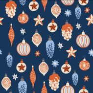 Бумага декоративная в рулоне "Игрушки" 1*0,7 м, синий