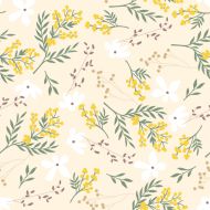 Бумага декоративная в рулоне "Fleurs. Мимоза" 1*0,7 м, разноцветный