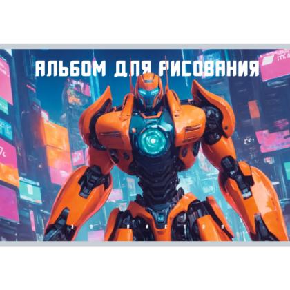 Альбом д/рисования A4 30 л. "Трансформер" на скобе