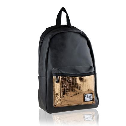 Рюкзак молодежный "Hash Glamour" кожзам., черный/золотой