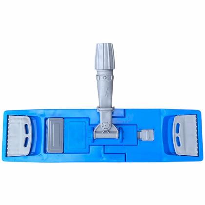 Держатель для мопов с зажимами, 40см, цв.синий/серый