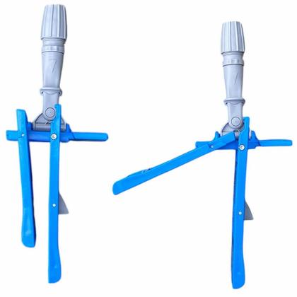 Держатель для мопов с зажимами, 40см, цв.синий/серый