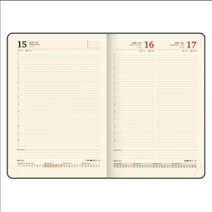 Ежедневник датир. А4 210*297 мм, 336 стр., лин. "Imperial" тверд. обл. кожзам, синий 2026