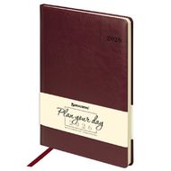 Ежедневник датир. А4 210*297 мм, 336 стр., лин. "Imperial" тверд. обл. кожзам, бордовый 2026
