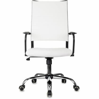 Кресло д/руководителя Бюрократ CH BALANCE SL Line экокожа, белый, крестов. хром