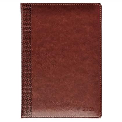 Ежедневник датир. А5 140*200 мм, 352 стр., лин. "Lozanna" тверд. обл. кожзам., бордовый 2026