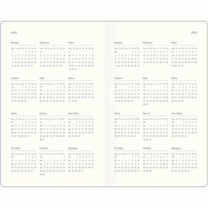 Еженедельник датир. А5 130*205 мм, 128 стр., тонир., лин.  "Fortune" мягк. обл. кожзам., черный 2026