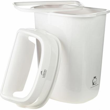 Корзина Luscan Prof Etalon для мусора 32л, с крышкой, цв. белый