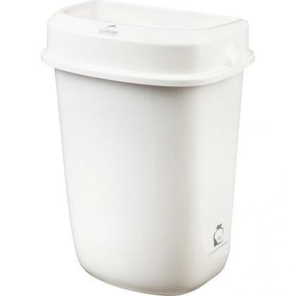 Корзина Luscan Prof Etalon для мусора 32л, с крышкой, цв. белый
