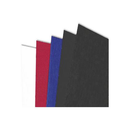 обложка (перф.)  A4 картон под кожу синий 100шт