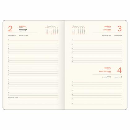 Ежедневник датир. А5 145*205 мм, 352 стр., тонир., лин. "Python. Graphite" тверд. обл. кожзам., графит, срез цветной 2026