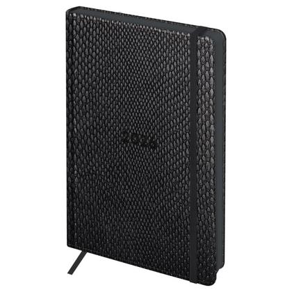 Ежедневник датир. А5 145*205 мм, 352 стр., тонир., лин. "Python. Graphite" тверд. обл. кожзам., графит, срез цветной 2026