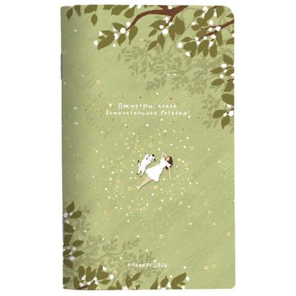 Планнер 108*175 мм "Soul" скоба сбоку, датир., 32 л., зеленый 2026