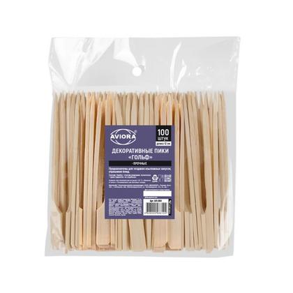 Пика гольф 12см, бамбук 100 шт./упак