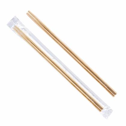 Палочки для еды 20 см в индивид. ПП-упаковке, бамбук, 100 шт/упак