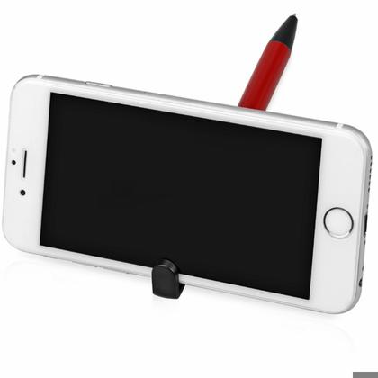 Ручка шарик/автомат "Кипер Металл" метал./пласт., с подставкой, белый/черный, стерж. синий