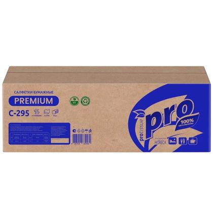 Салфетки бумажные  PROtissue 10,5*21см, 2 слоя, V - сложение, цв.белый, 200 листов