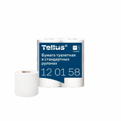 Бумага туалетная  Tellus Комфорт TP4, 4 рул, 23м, 2-сл.