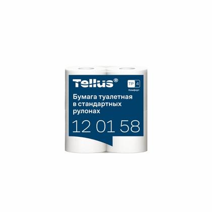Бумага туалетная  Tellus Комфорт TP4, 4 рул, 23м, 2-сл.