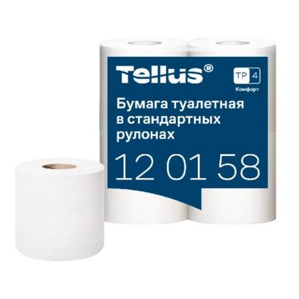 Бумага туалетная  Tellus Комфорт TP4, 4 рул, 23м, 2-сл.