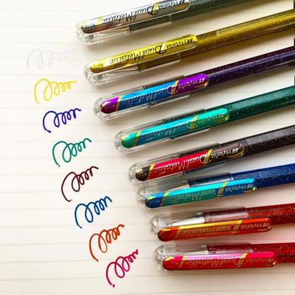 Ручка гелевая "Dual Metallic" 1.0 мм, серебро