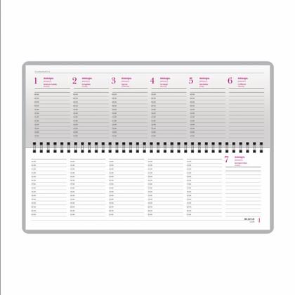 Еженедельник датир., наст. 305*130 мм, 128 стр., лин. "Sidney Nebraska" тверд. обл. кожзам., на пружине, коричневый 2026