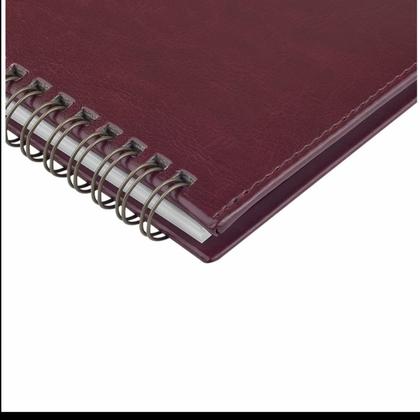 Еженедельник датир., наст. 305*130 мм, 128 стр., лин. "Sidney Nebraska" тверд. обл. кожзам., на пружине, коричневый 2026