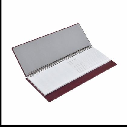 Еженедельник датир., наст. 305*130 мм, 128 стр., лин. "Sidney Nebraska" тверд. обл. кожзам., на пружине, коричневый 2026