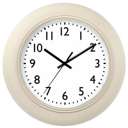 Часы настенные круглые "71712205" пласт., бежевый