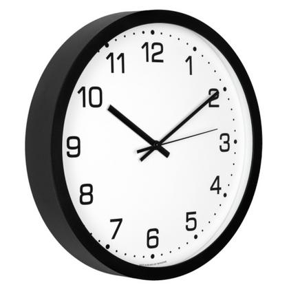 Часы настенные круглые "77760754" пласт., черный