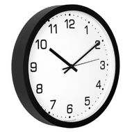 Часы настенные круглые "77760754" пласт., черный