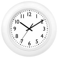 Часы настенные круглые "71711205" пласт., белый