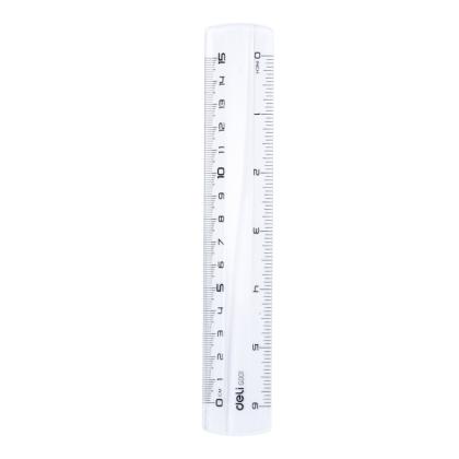 Линейка 15 см "Deli EG00112" пласт., прозрачный
