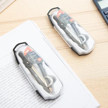 Циркуль "Deli EG20402" с карандашом, футляр, ассорти