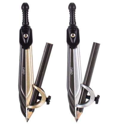 Циркуль "Deli EG20402" с карандашом, футляр, ассорти