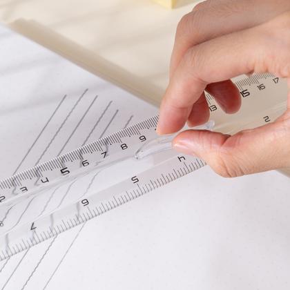 Линейка 20 см "Deli EG01612" с держ., пласт., прозрачный