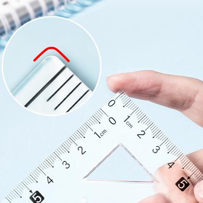 Линейка набор "Deli VC23" лин. 15 см+2 треуг. (45, 60 гр.)+трансп. 180 гр., пласт., прозрачный, блистер