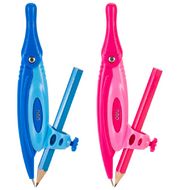 Циркуль "Deli EG20102" с карандашом, футляр, ассорти