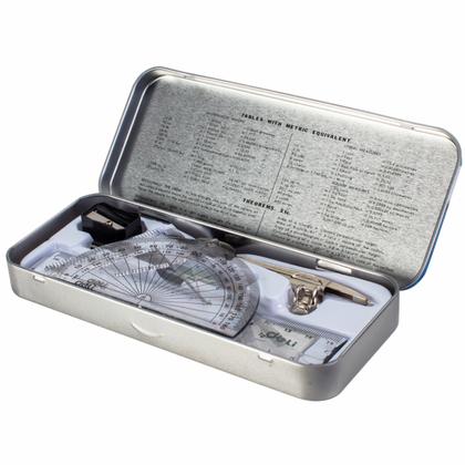 Набор для черчения "Deli EG30505" на 8 предметов, метал., ассорти