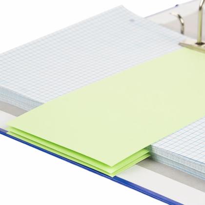 Разделитель д/документов "Комус" карт., 100 шт., б/маркир., зеленый