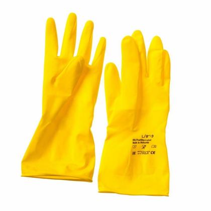 Перчатки латексные с х/б покрытием HQ Profiline р-р M желтый