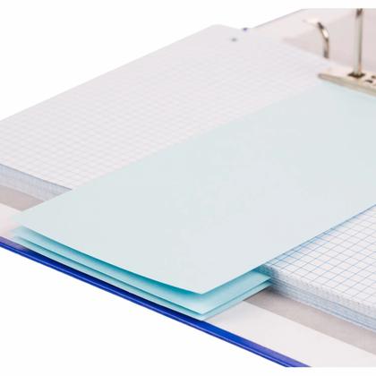 Разделитель д/документов "Комус" карт., 100 шт., б/маркир., голубой