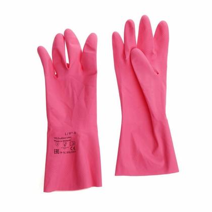 Перчатки латексные с х/б покрытием HQ Profiline р-р L красный